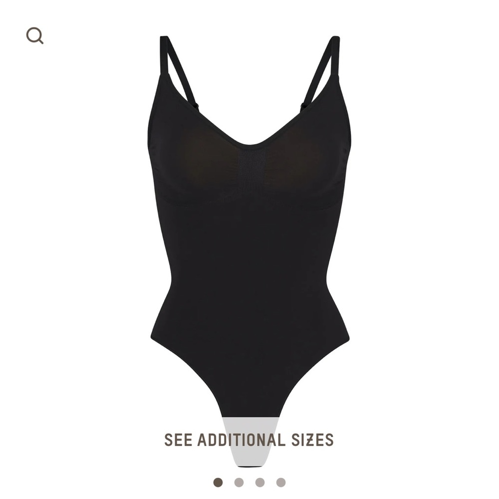 Skims sculpting thong bodysuit onyx